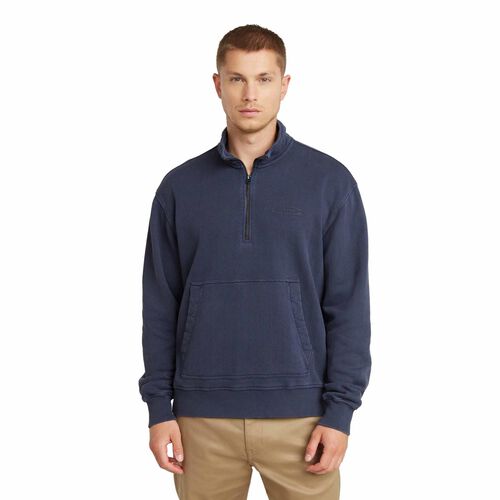 G-Star Washed Half Zip Relaxed Sweater